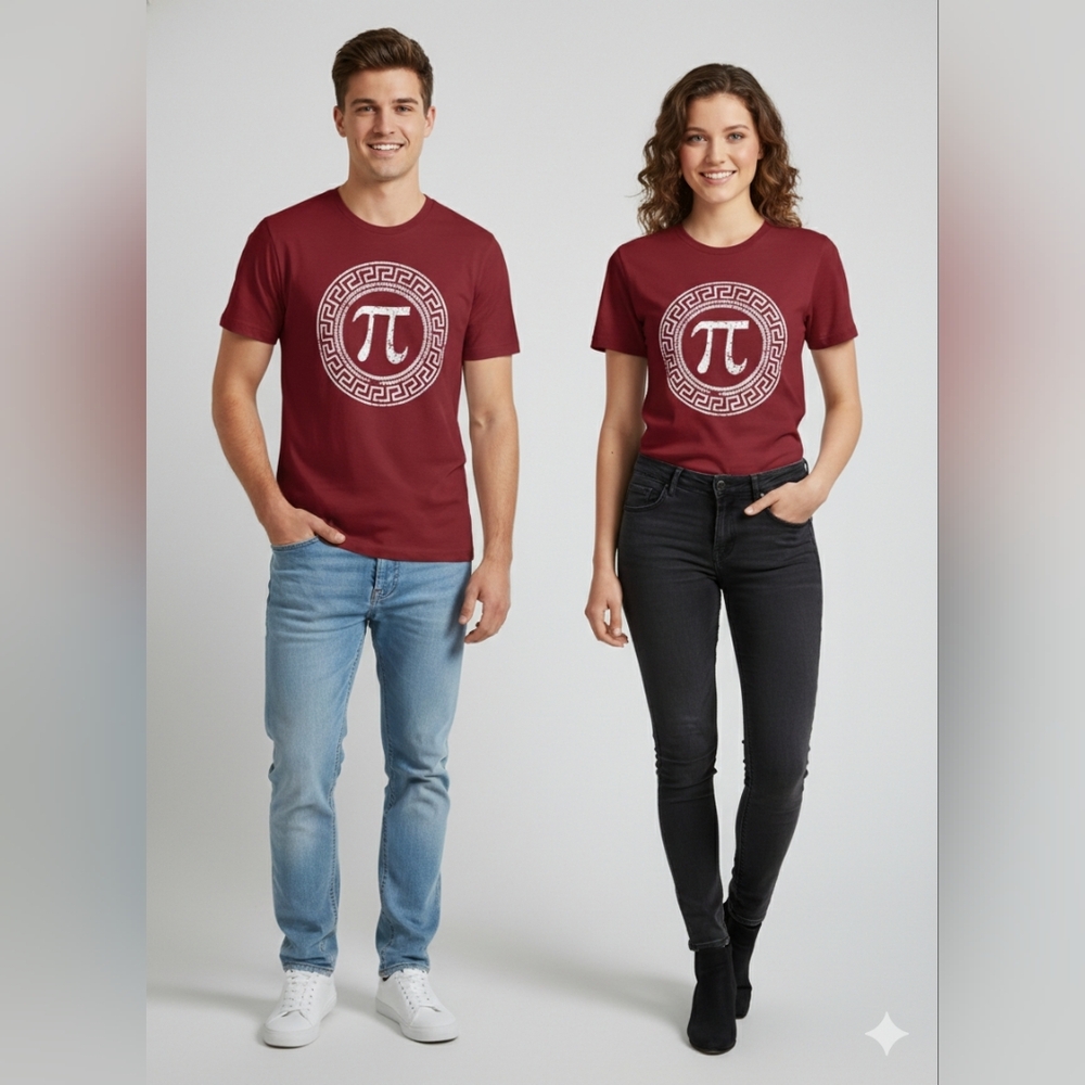NWOT! Unisex Greek π  "Pi" Math T-Shirt  - Size Small